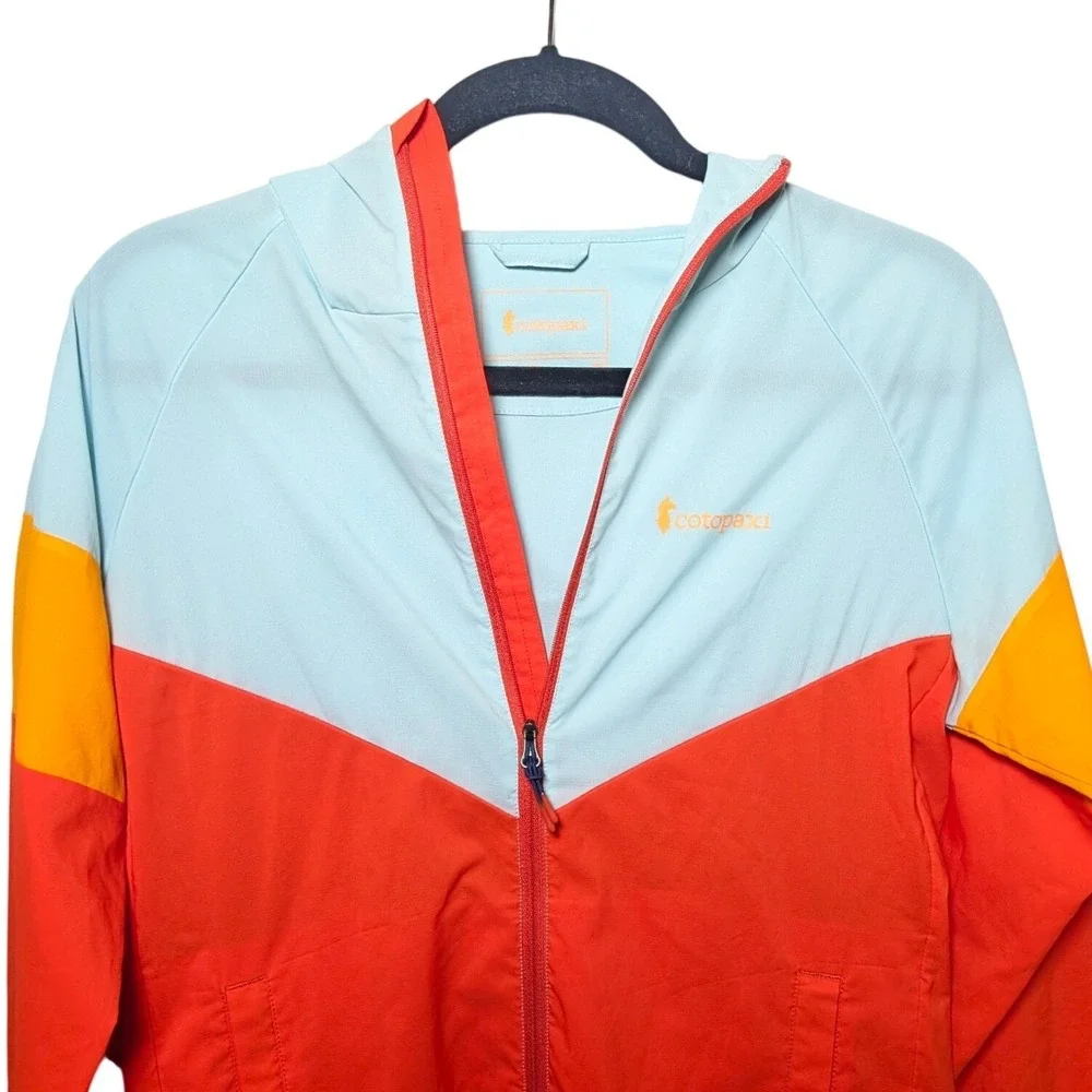 Cotopaxi Palmas Windshell Active Jacket Full Zip Blue Red Orange Womens Sm NWOT